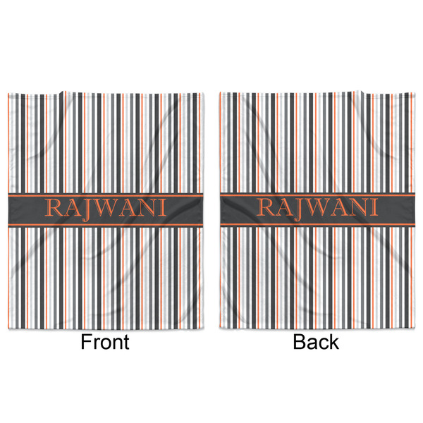 Gray Stripes Minky Blanket - 50"x60" - Double Sided - Front & Back