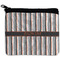 Gray Stripes Neoprene Coin Purse - Front
