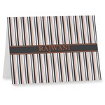 Gray Stripes Note cards (Personalized)