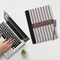 Gray Stripes Notebook Padfolio - LIFESTYLE (large)