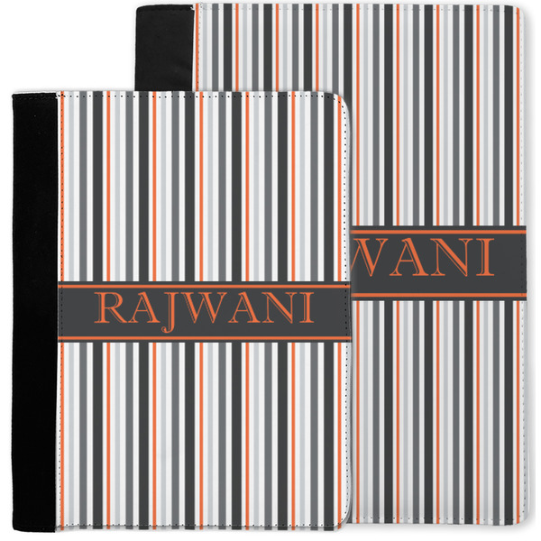 Gray Stripes Notebook Padfolio - MAIN