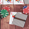 Gray Stripes On Table with Poker Chips