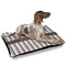 Gray Stripes Outdoor Dog Beds - Large - IN CONTEXT