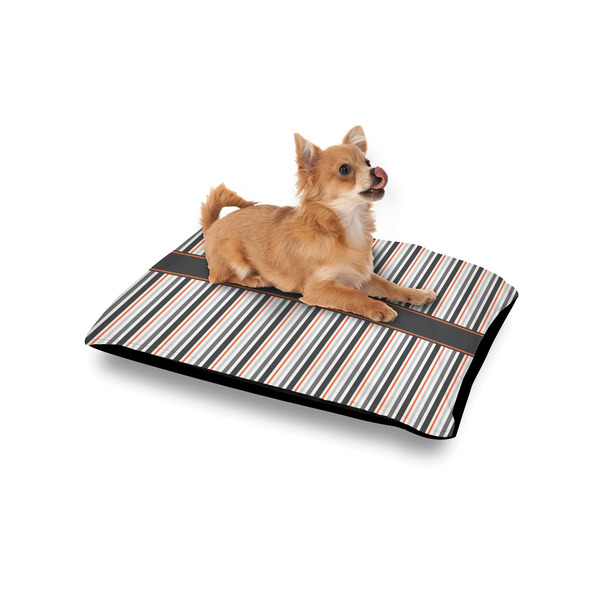 Gray Stripes Outdoor Dog Beds - Small - IN CONTEXT