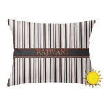 Gray Stripes Outdoor Throw Pillow (Rectangular) (Personalized)
