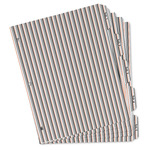 Gray Stripes Binder Tab Divider Set (Personalized)