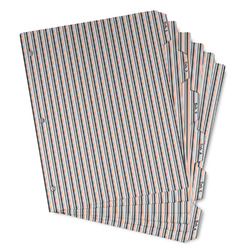 Gray Stripes Binder Tab Divider - Set of 6 (Personalized)