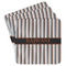 Gray Stripes Paper Coasters - Front/Main