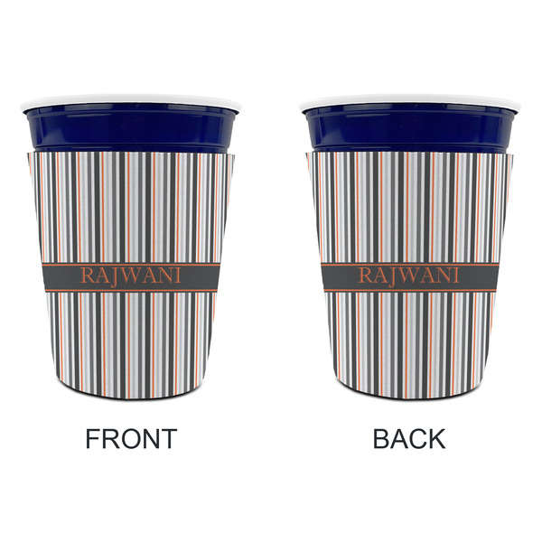 Gray Stripes Party Cup Sleeves - without bottom - Approval