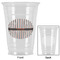 Gray Stripes Party Cups - 16oz - Approval