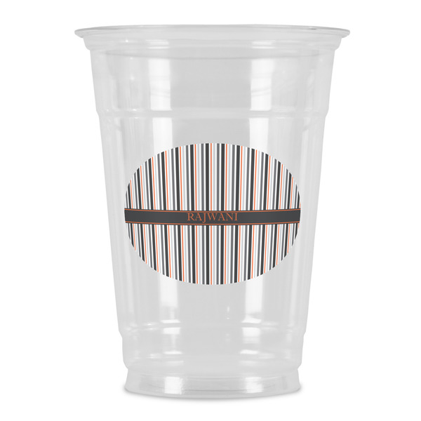 Custom Gray Stripes Party Cups - 16oz (Personalized)