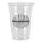 Gray Stripes Party Cups - 16oz - Front/Main