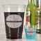 Gray Stripes Party Cups - 16oz - In Context
