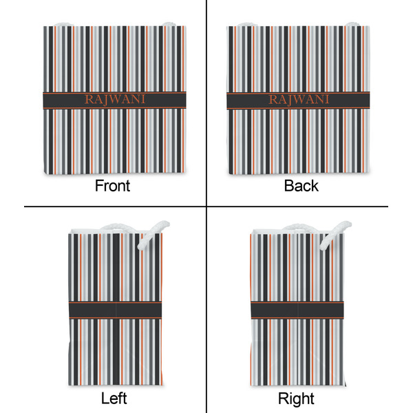 Gray Stripes Party Favor Gift Bag - Gloss - Approval