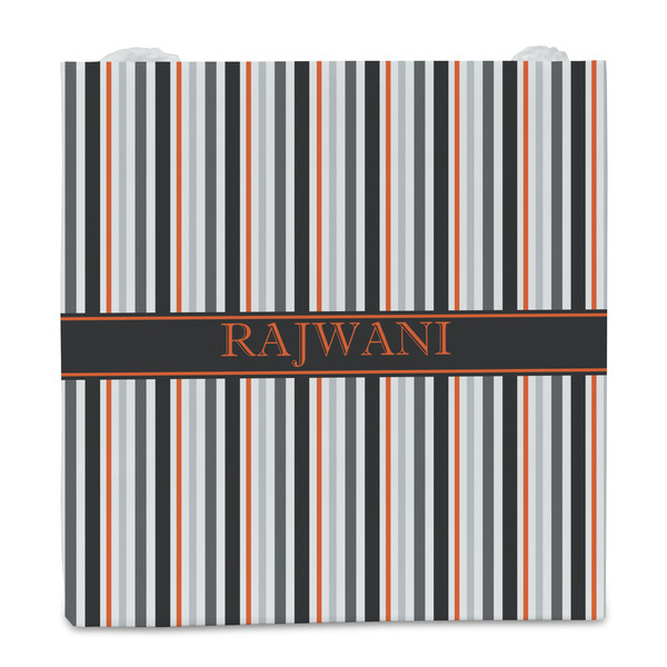 Gray Stripes Party Favor Gift Bag - Gloss - Front
