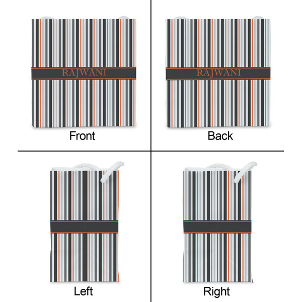 Gray Stripes Party Favor Gift Bag - Matte - Approval