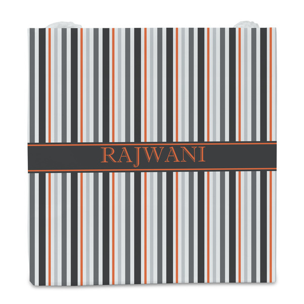 Gray Stripes Party Favor Gift Bag - Matte - Front