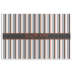 Gray Stripes Disposable Paper Placemats (Personalized)