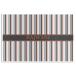 Gray Stripes Disposable Paper Placemats (Personalized)