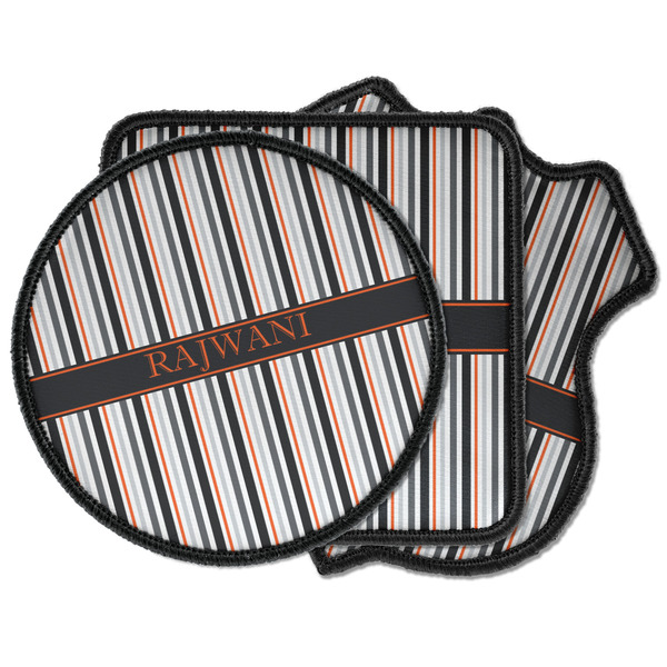Custom Gray Stripes Iron on Patches (Personalized)