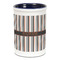 Gray Stripes Ceramic Pencil Holders - Blue