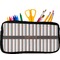 Gray Stripes Pencil / School Supplies Bags - Small