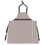 Gray Stripes Apron Without Pockets w/ Name or Text