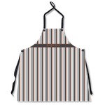 Gray Stripes Apron Without Pockets w/ Name or Text