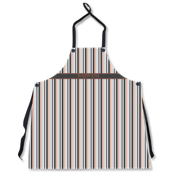 Grey Stripes Personalized Apron