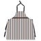Gray Stripes Apron Without Pockets w/ Name or Text