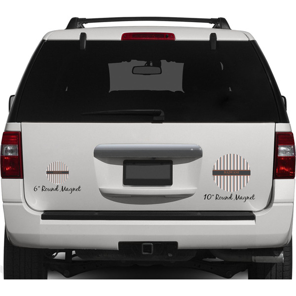 Gray Stripes Personalized Car Magnets on Ford Explorer