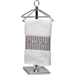 Gray Stripes Cotton Finger Tip Towel (Personalized)