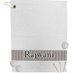 Gray Stripes Golf Bag Towel (Personalized)