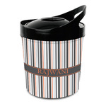 Gray Stripes Plastic Ice Bucket (Personalized)