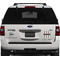 Gray Stripes Personalized Square Car Magnets on Ford Explorer