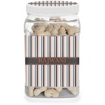 Gray Stripes Dog Treat Jar (Personalized)