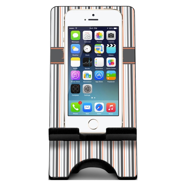 Gray Stripes Phone Stand w/ Phone