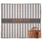 Gray Stripes Outdoor Picnic Blanket (Personalized)