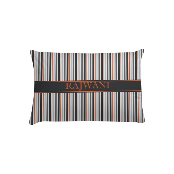 Custom Gray Stripes Pillow Case - Toddler (Personalized)