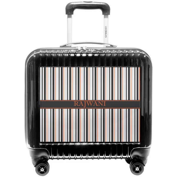 Custom Gray Stripes Pilot / Flight Suitcase (Personalized)