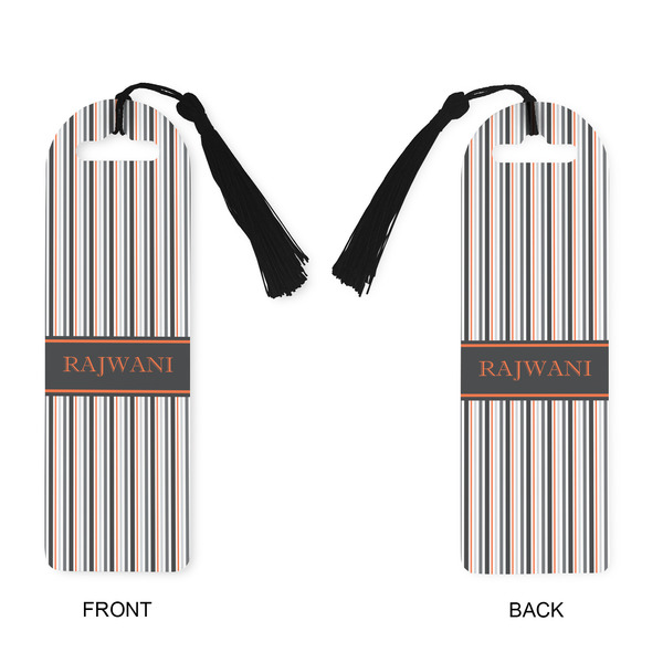 Gray Stripes Plastic Bookmarks - Approval