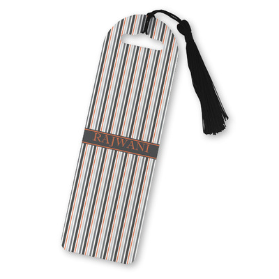 Gray Stripes Plastic Bookmark (Personalized)