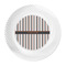 Gray Stripes Plastic Party Dinner Plates - Approval