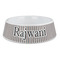 Gray Stripes Plastic Dog Bowl - Large (Personalized)