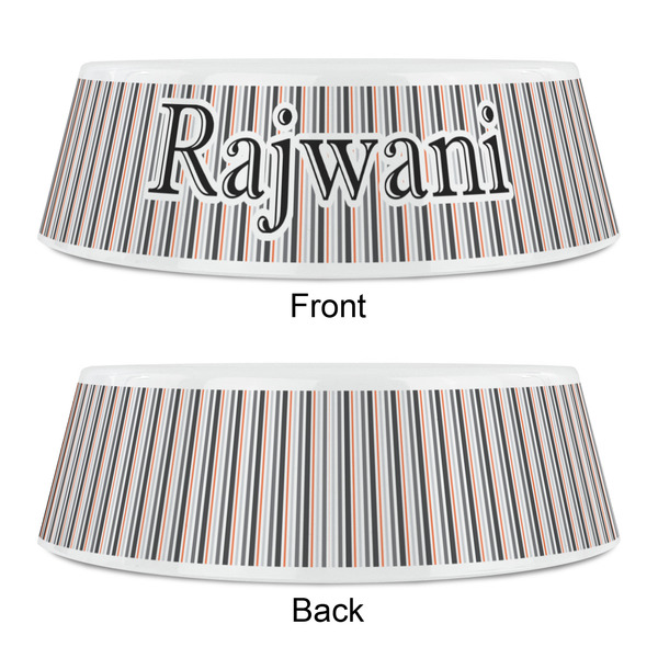 Gray Stripes Plastic Pet Bowls - Small - APPROVAL