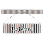 Gray Stripes Plastic Ruler - 12" (Personalized)