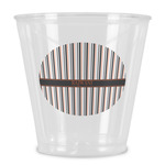 Gray Stripes Plastic Shot Glass (Personalized)