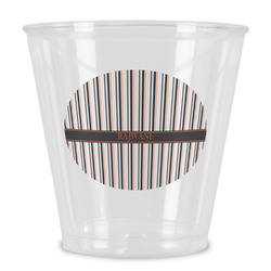 Gray Stripes Plastic Shot Glass (Personalized)