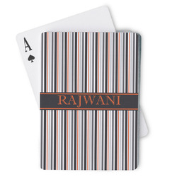 Gray Stripes Playing Cards (Personalized)