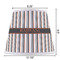 Gray Stripes Poly Film Empire Lampshade - Dimensions